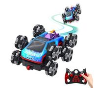 Generico RC Stunt Car, Remote Control Vehicle, 1 Pc Transform Toy with LED Light, Rechargeable Racing Truck with Toss Feature, Kids Toys Classic Style, Play Supplies for Indoor Backyard Outdoor