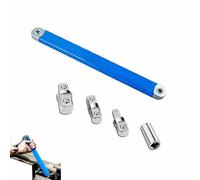 Generico Reaches the Bolt Nothing Else Can,Zeros-Degree Offset Extension,15-Inch Impact Ready Tight Reach Tool,1/4", 3/8" & 1/2" Drive Adapters for Automotive Repair Mechanical (blue)