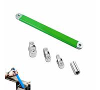 Generico Reaches the Bolt Nothing Else Can,Zeros-Degree Offset Extension,15-Inch Impact Ready Tight Reach Tool,1/4", 3/8" & 1/2" Drive Adapters for Automotive Repair Mechanical (green)
