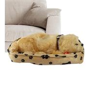 Generico Realistic Breathing Dog Plush, Stuffed Puppy Comfort Toy, Soft Cuddly Plush Provides Comfort for Children Boys Girls Adults Bedtime Sleep Time Travel Car Vacation Road Trip Daycare Birthday