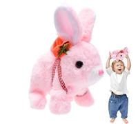 Generico Realistic Bunny Plush - Light-Up Electronic Interactive Rabbit Backpack With Walking Sounds, Long | Educational Easter Plush Toy For Kids And Friends Pet Toy Soft Cuddly Stuffed Animal