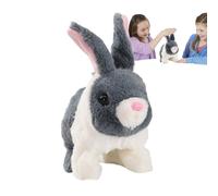 Generico Realistic Bunny Toy, Electric Jumping Rabbit Figurine, 6.69x3.94x6.69 Inches Interactive & Realistic Design, Interactive Walking Bunny Plush Toy for Girls, Boys and Kids