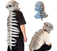 Generico Realistic Dinosaur Skeleton Costume Set, Halloween/Cosplay Dinosaur Monster Skeleton Mask Suitable for Kids and Adults (L+S)