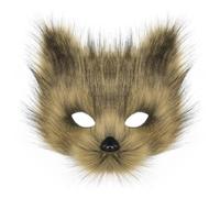Generico Realistic Fox Mask - Half Face Animal Mask For Halloween Cosplay Costume Parties & Masquerade Performances(I)