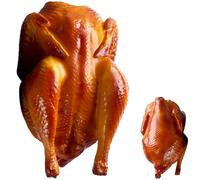 Generico Realistic Grilled Chicken without Head,PU Simulated Roast Chicken Decorative Display Prop,Fake Food Photography Props for Thanksgiving,Kitchen,Restaurant,Party,Table Decor