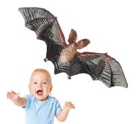 Generico Realistic Miniature Bat Figurine - Vivid Rubber Mammal Model Toy, Hard Rubber Hanging Bats Decoration | Halloween Party Home Display DIY Cake, Fake Animal For Themed Events