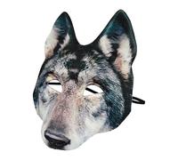 Generico Realistic Wolf Masque - 26cm Animal | Fabric & EVA Costume, Scary Werewolf Face Accessory For Cosplay Fancy Dress Party And Masquerade Lightweight Breathable Design