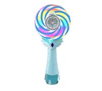 Generico Rechargeable Bubble Maker Stick - Wind Mill Toy, Luminous Glowing Dynamic Stream Solution Blower | Park Backyard Wedding Interactive Game, Easter Holiday Basket Filler Gift