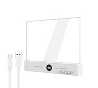 Generico Rechargeable Flat Book Light with Dimmable LED Panel, Portable Reading Lamp for Bedtime Night Library Bedroom Home Dorm Travel Camping Study, Slim Hands-Free Book Light