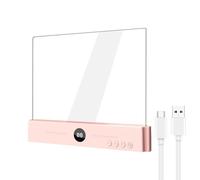 Generico Rechargeable Flat Book Light with Dimmable LED Panel, Portable Reading Lamp for Bedtime Night Library Bedroom Home Dorm Travel Camping Study, Slim Hands-Free Book Light