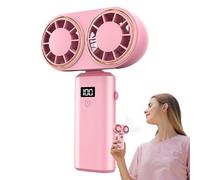 Generico Rechargeable Handheld Portable Fan, Head Personal Cooling Fan with 5 Speeds and Digital Display for Travel Outdoor Beach Gym School Camping Hiking, 11.8x16.2x4.5inches