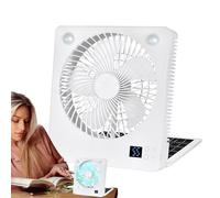 Generico Rechargeable Solar Fan, Portable Cooling Device, Foldable Quiet 3 Speed Fan With LED Light, Outdoor Camping Gear, Home Beach Tent Travel Accessory, Survival Cooling Tool Use