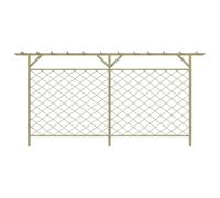 Generico Recinzione di Lattice con Pergolato per Giardino in Legno,Verde,54.8kg,41726