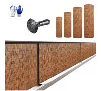 Generico Recinzione in Canne Naturali Privacy Bamboo Recinzione 50 60 70 80 90 100 110 120 130 140 150 160 170cm Altezza Arella in Canna di Bamboo per Cortile Interno/Esterno Patio Portico