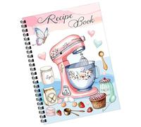 Generico Recipe Book, Organizes Cooking Notes, Spiral Bound Blank Journal 100 Sheet Layout Structured Writing Pages, Thick Paper Kitchen Planner Durable Cover, Meal Prep Notebook