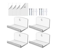 Generico Record Wall Mount,4 Piece Acrylic Organizer Stand | Wall Record Display - for Kids Bookshelf Living Room Bedroom Album Picture Comic Book Collectibles