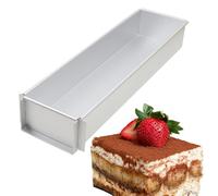 Generico Rectangle Cake Mold - 15.74x3.93x2.36 In Aluminum Alloy Non-Stick | Baking Dish Ice Cream Cake Pan | Mousse Chiffon Cheesecake Pan For Birthday Wedding Homemade Desserts And Party Baking