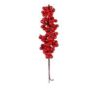 Generico Red Berry Stems Artificial Branches Ornament Foam PP Wire Christmas Berry Picks for Holiday Winter Festival Home Door Fireplace Decorating