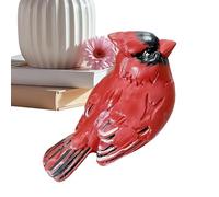 Generico Red Bird Sculpture, Resin Decorative Figurine Set, 3.54x2.17 Inches Painted Ornament with, Home Display Decor Piece, Modern Nature Style Accent for Bedroom Office