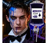 Generico Red Blue Painting Makeup Horror | Liquid Face Paint,Waterproof Halloween Juice Pouch 170ml | Decorations Painting Party Medical Horror for Men Women Party Costume