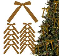 Generico Red Christmas Bows - Velvet Christmas Bows, 12X Velvet Ribbon Red Wreath Bow | Portable Velvets Christmass Tree Bow for Tree, Front Door, Fireplace, Fence, Stairs And Garland Decoration