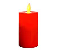 Generico Red Moving Flame Flameless Candles - Battery Operated LED Pillar Candles | Realistic Flickering Fake Candle With Timer, For, Wedding Centerpiece, Home Decoration And Special Events