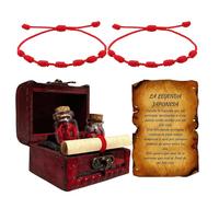 Generico Red Thread Bracelet - Romantic Couple's String Jewelry | Valentine's Day Souvenir For Husbands & Wives, Adjustable Handmade Cord For Wedding & Engagement