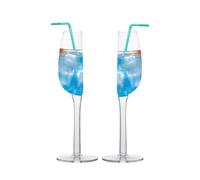 Generico Red Wine Glass - 2X Novel Design Long Stem Half Red Wines Cup | 22.5x7x6cm Reusable Aesthetics Half White Wine Cup Glass, Nice Present Clear Drink Glasses For Hotel, Restaurant, Kitchen