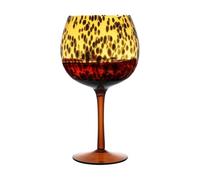Generico Red Wine Glasses - Leopard Print Goblet Cups, Animal Pattern, Stylish Party Drinkware, Eye-Catching Decorative Glass for Women, Friends, Birthday, Christmas Wedding, 610ml