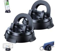 Generico Redreeer Car Phone Holder, 360-Degree Rotatable Mobile Holder with Non-Slip Base, Strong Adsorption Car Holders, Universal Fit, Rock-Solid Hold, Cars Dash Bracket for All Models (2PCS)
