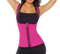 Generico Reductoras Y Moldeadora Panciera Donna Fitness Dimagrante Allenamento Corsetto Corpo Sport Donna Gilet Solido Vita Shaper Cerniera Trainer Shaper Body Snellente Body Contenitivo Pink M