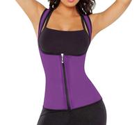 Generico Reductoras Y Moldeadora Panciera Donna Fitness Dimagrante Allenamento Corsetto Corpo Sport Donna Gilet Solido Vita Shaper Cerniera Trainer Shaper Body Snellente Body Contenitivo Purple XL