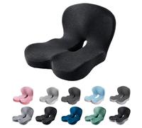 Generico Reenly Back and Seat Cushion, Soothe+Cushion, Non Slip Seat Skin with Back Support for Office Chair Ergonomic Memory Foam Backs & Lumbar Cushions for Driver (Black*B)