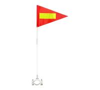 Generico Reflective ATV Safety Flags, 11.2x29.7in, Adjustable Pole Aluminum Alloy, Waterproof Bicycle Tool, Nighttime Visibility, Terrain Navigation
