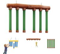 Generico Reflective Drop Stick Challenge Game with Remote, Falling Reflex Drop Sticks Catching Game with 3 Adjustable Speeds, Hand Eye Coordination Reaction Time Training Toys for Kids (Green)