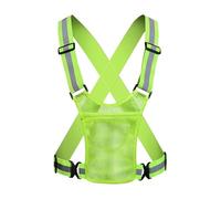 Generico Reflective Running Vest - High Visibility Reflective Running Gear, Waterproof Rechargeable Runnings Torch | Lightweight Safety Vest with Phone Pocket for Transportation Work Runninng Cycling