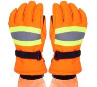 Generico Reflective Winter Work Gloves - Waterproof Taslon Shell with Thick Fleece Lining | High Visibility Reflective Strips for Night Safety | Diamond Anti-Slip Palm Fingers
