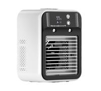Genérico Refrigeratore ad aria portatile a 2 velocità con display digitale | Piccolo ventilatore di raffreddamento per picnic, camera da letto, viaggi, campeggio, lavoro, ufficio