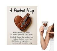 Generico Regali fatti a mano pensando a te - Regali ricordo con abbraccio tascabile musicale a forma di cuore per amiche | Biglietto di abbraccio motivazionale souvenir per gli amanti della musica