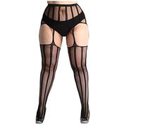 Generico Reggicalze Rosso Donna Mutande più Dimensioni Stocking Womens Sexy Lace Suspender Pantyhose Fishnet Camicia da Notte Completino Sexydonna Hard B One Size