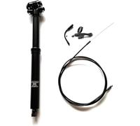 Generico Reggisella Ammortizzato Regolabile 30,9/31,6mm - Reggisella Idraulico con Regolazione dell'Altezza e Passaggio Cavo Interno per MTBBlack,30.9 * 445mm