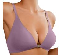 Generico Reggiseni a Schiena Bassa Donna,Reggiseni Donna con Scollatura V Brassiere vestibilità Regular Comodo Senza Cuciture Sollevamento e Sostegno Super Supporto, Comodi Adatto Ogni Scenario