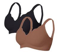 Generico Reggiseno 2 pz Senza Cuciture Senza Ferretto da Donna Push Up con Comfy Bralette Reggiseno Regolabili Brassiere Tezenis Comodo e Morbido di Base
