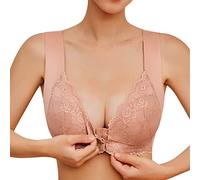 Generico Reggiseno Apertura Frontale Aperto Davanti Senza Ferretto Aperto Davanti Imbottito Donna Pizzo Reggiseni Basic da Donna Taglie Forti Apertura Frontale