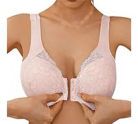 Generico Reggiseno Apertura Frontale Davanti Reggiseno Senza Ferretto Push-up Taglie Forti Davanti Senza Imbottito Donna Pizzo Reggiseno Donna Post Chirurgico,Bello