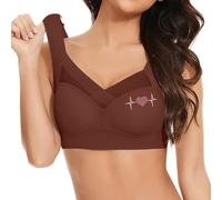 Generico Reggiseno Chiusura Davanti, Bralette Donna con Bottoni Frontali Aperto Davanti Comfort Flex Fit Comodo E Morbido E Rinfrescante Reggiseno Sportivo Donna Cotone Dormire Quotidiano