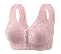 Generico Reggiseno Colore Unito Modello Pizzo Chiusura Anteriore Senza Ferretto Canotta Design Morbido E Avvolgente Indumento Intimo Donna(42)