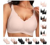 Generico Reggiseno Cotone, Confezione da 2/3 Pezzi Bralette Imbottita da Donna per Un Sostegno Naturale, Comfort Top Invisibile per Tutti