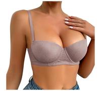 Generico Reggiseno Curvy, Donna Reggiseno Confortevole Push Up - Tessuto Anticellulite, Ferretto Confort, Nero Multicolore