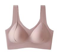 Generico Reggiseno Donna a Coppa Fissa Sottile Senza Cuciture per Seno Grande Riduttore Anti-Caduta Comodo Senza Ferretti Intimo, Copertura Completa Supporto per Uso Quotidiano